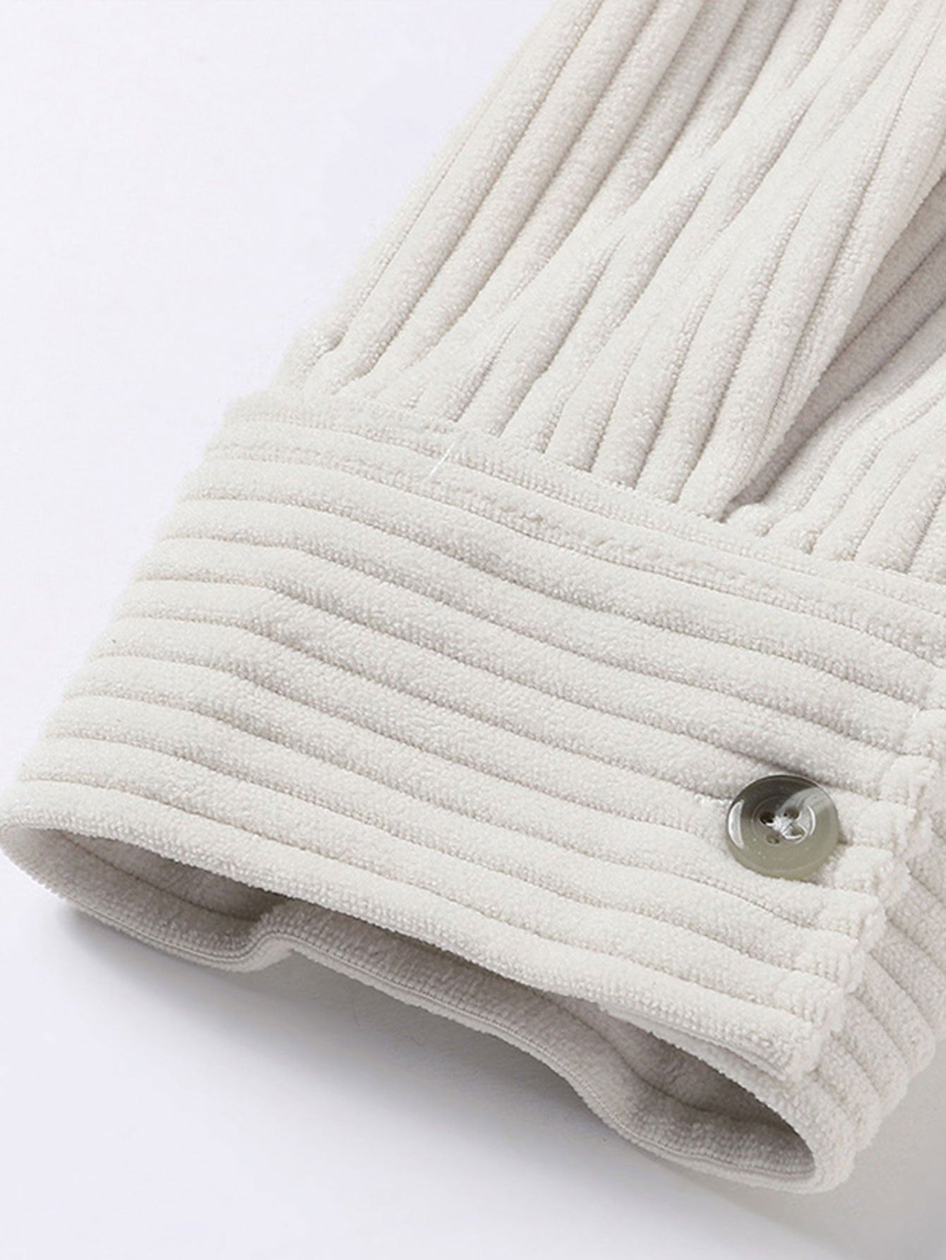 Striped Corduroy Button-Up Shirt