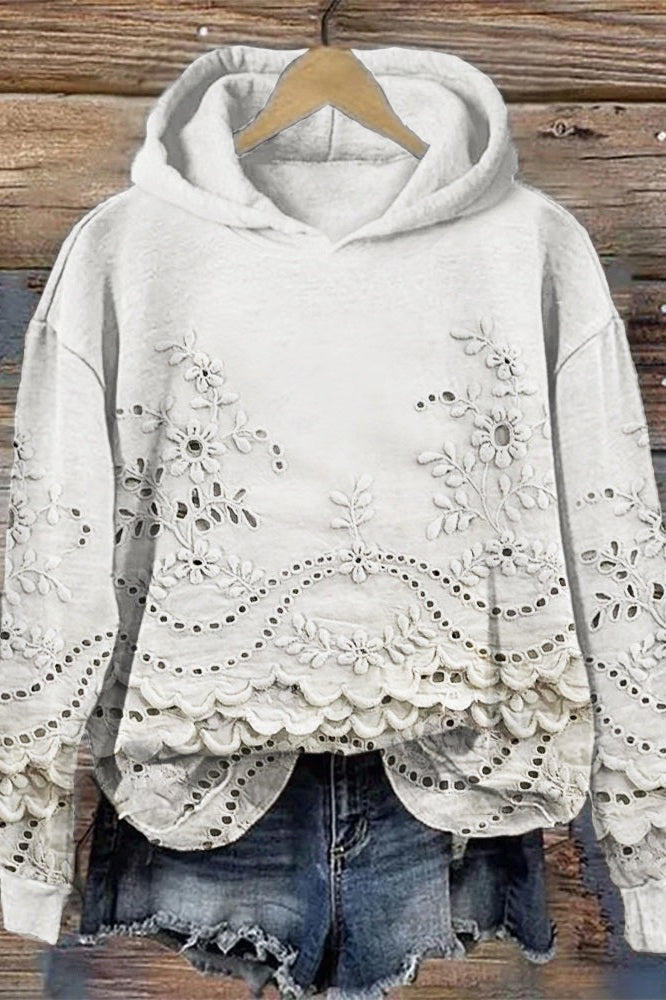 Prato Lace Hoodie Sweater
