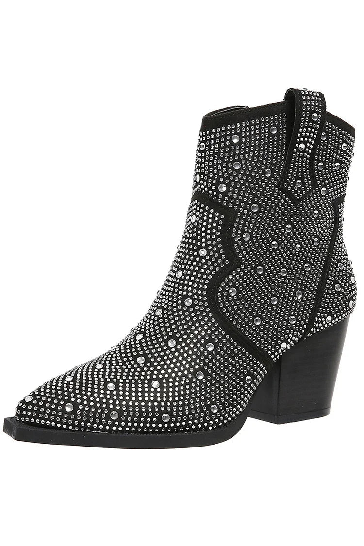 Melas | Elegant Ankle Boots with Patchwork and Zipper