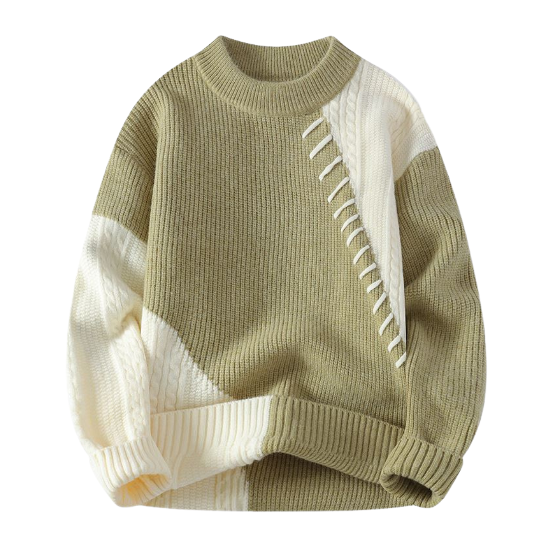 Asymmetrical Unique Stitch Knit Sweater