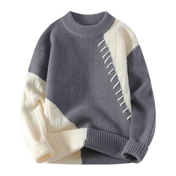 Asymmetrical Unique Stitch Knit Sweater
