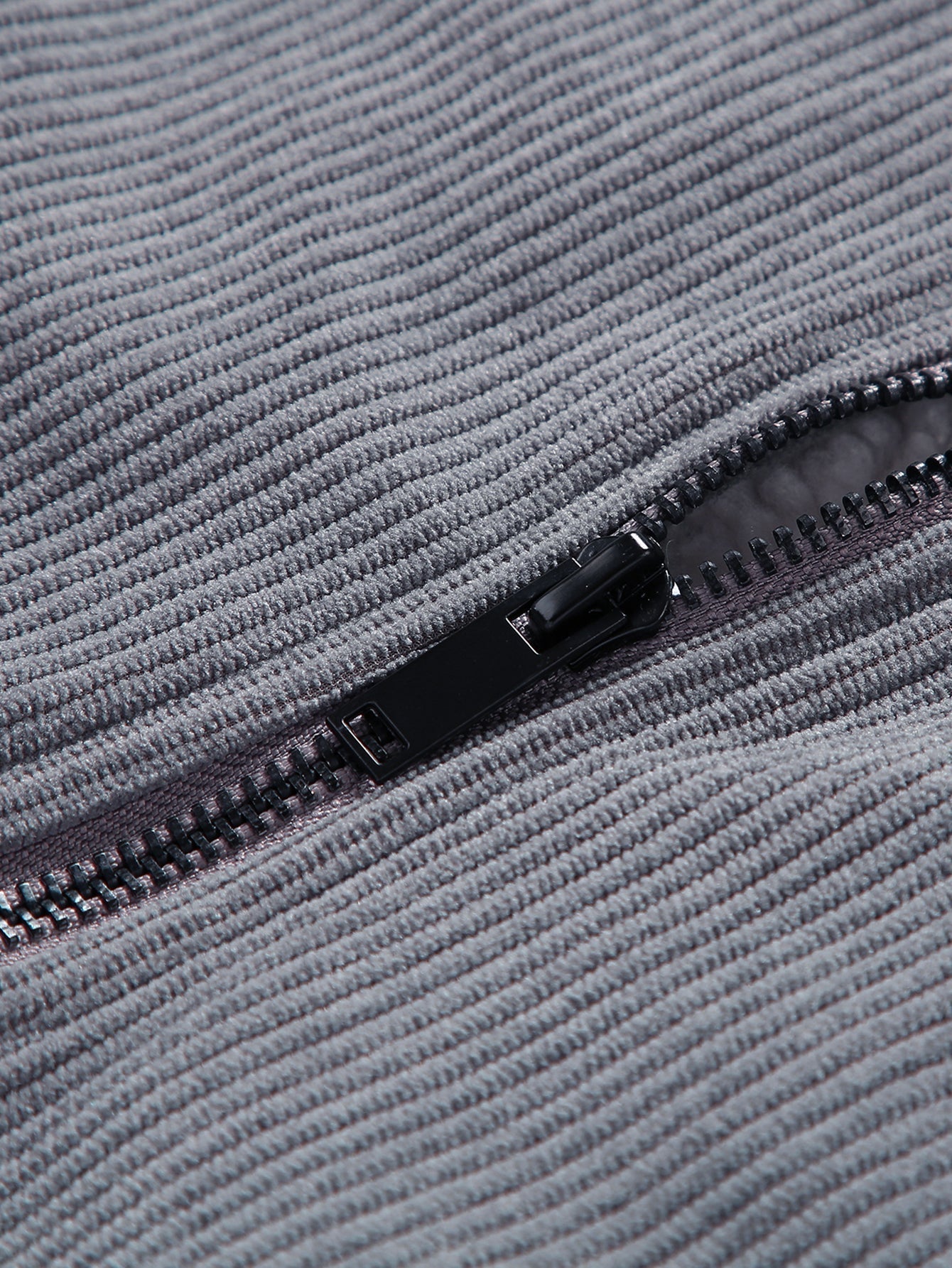 Fleece-Lined Corduroy Zip Jacket