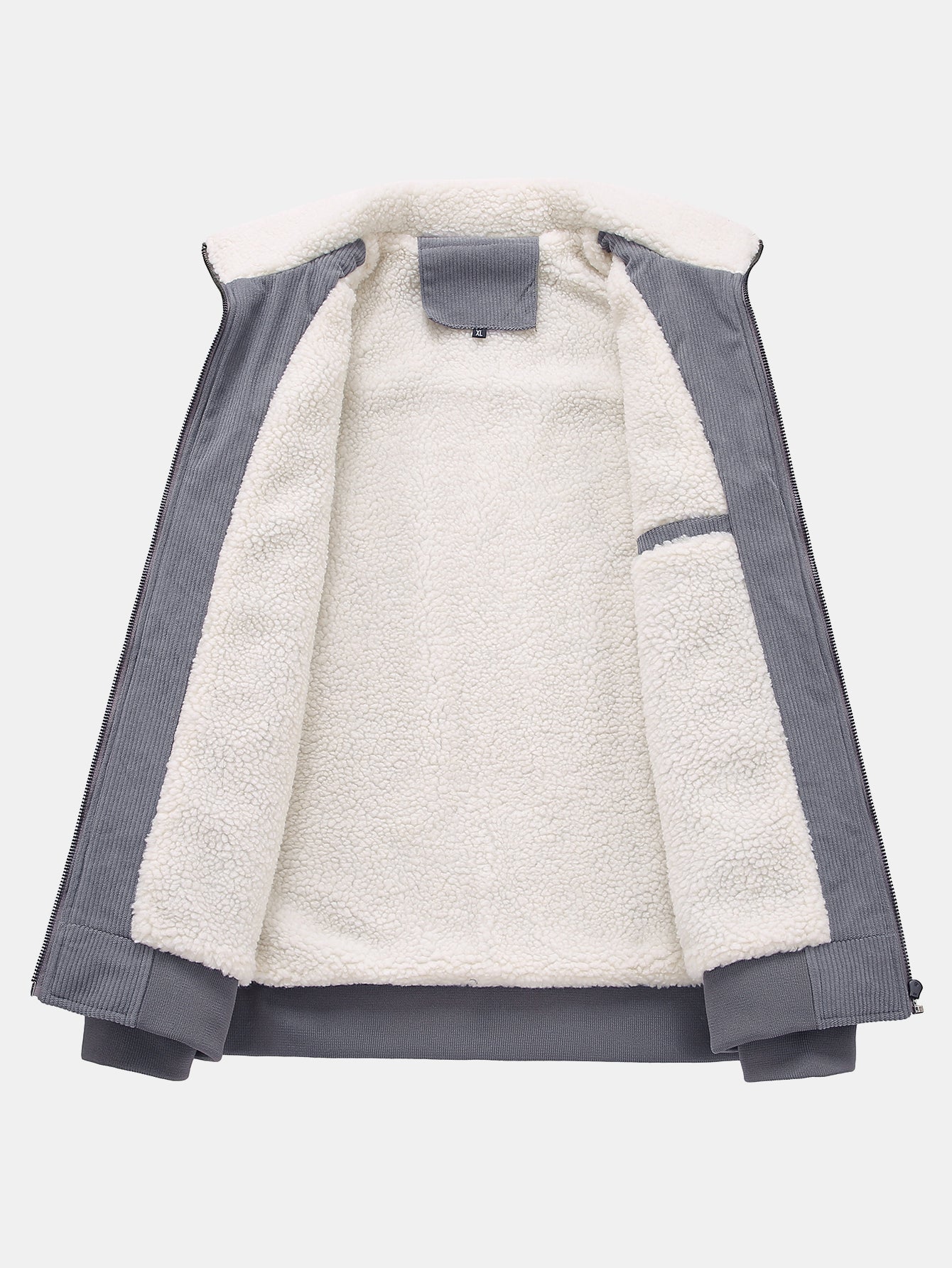 Fleece-Lined Corduroy Zip Jacket