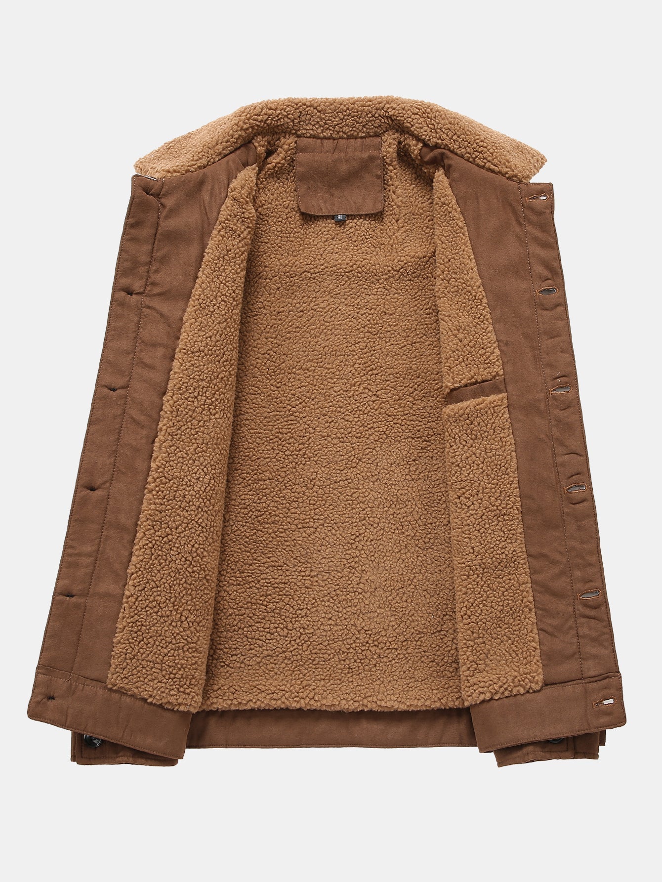 Premium Teddy-Lined Faux Suede Coat