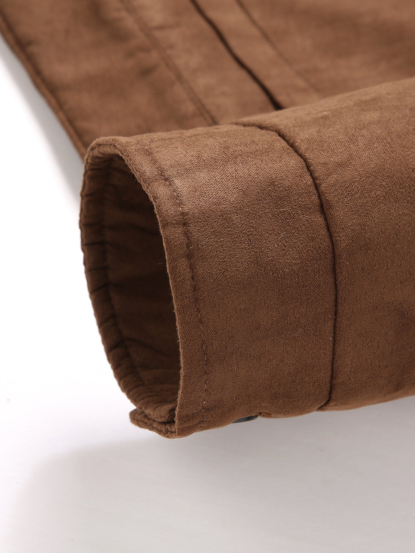 Premium Teddy-Lined Faux Suede Coat