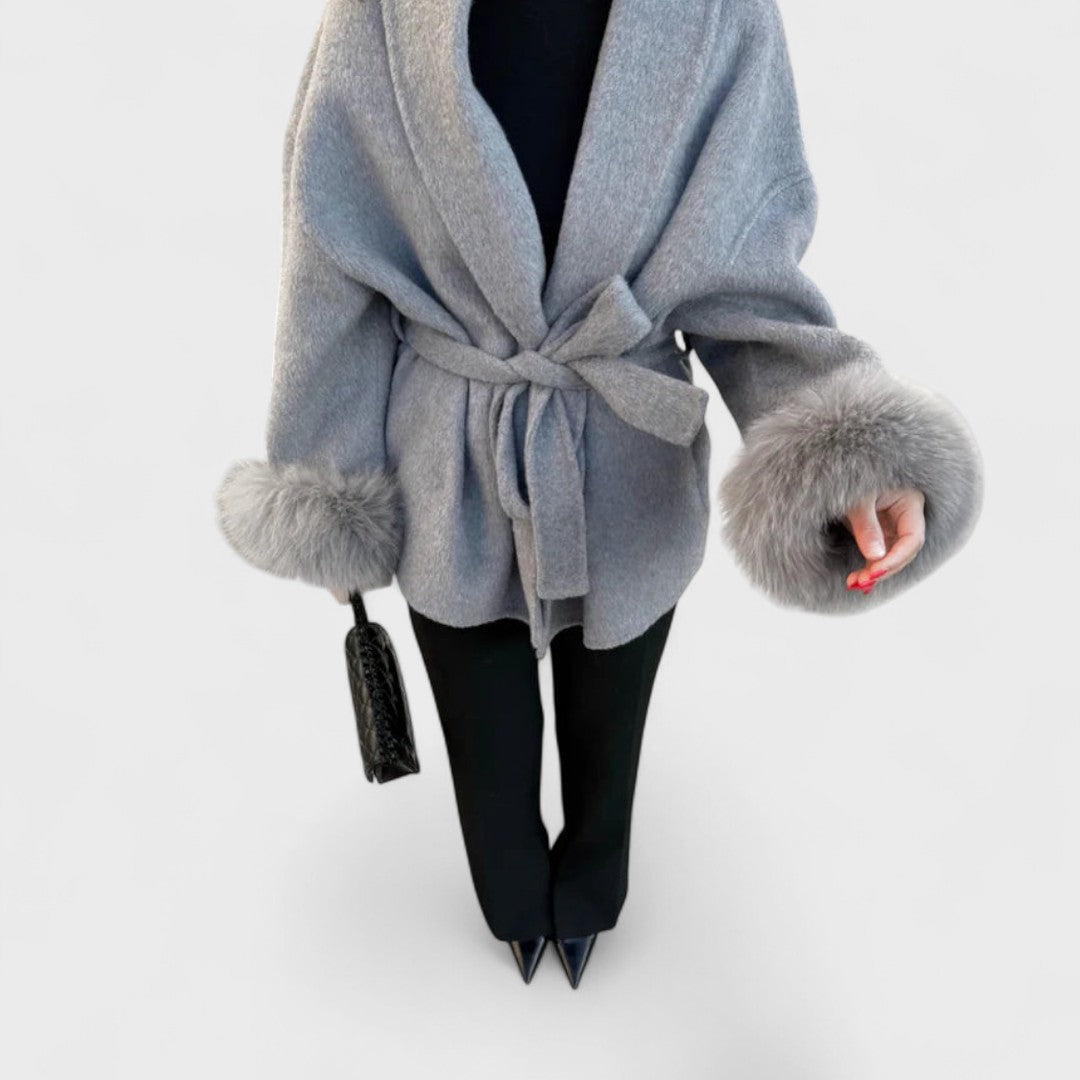 Anavelle – Elegant Winter Coat with Eco-Fur