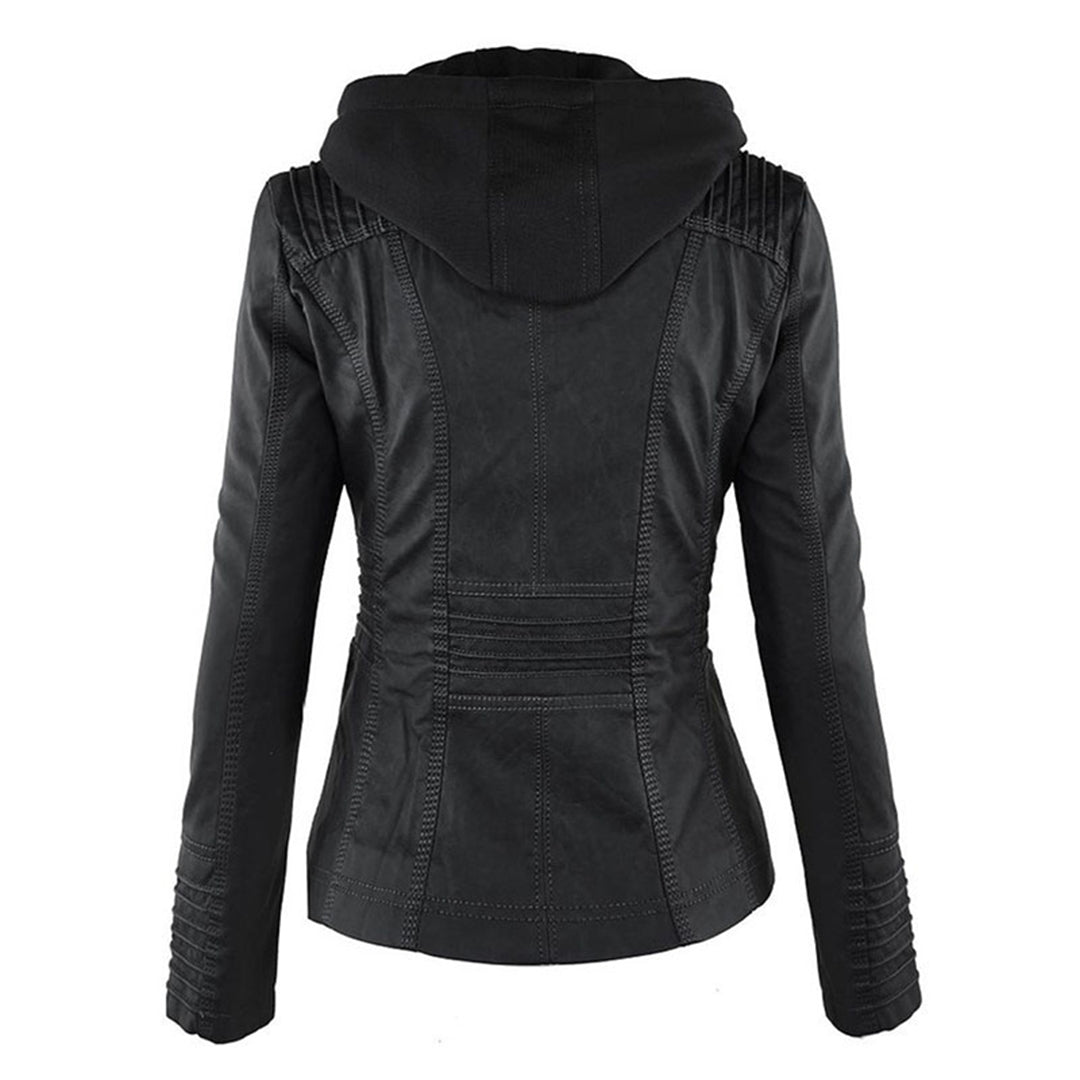 Bellini | Fashionable leather jacket with a hood