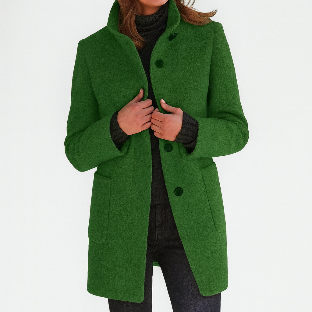 Elvira – Elegant Coat with High Collar