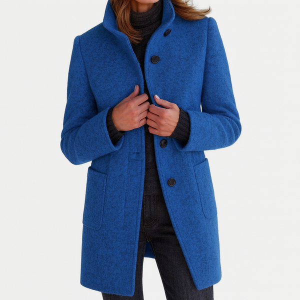 Elvira – Elegant Coat with High Collar