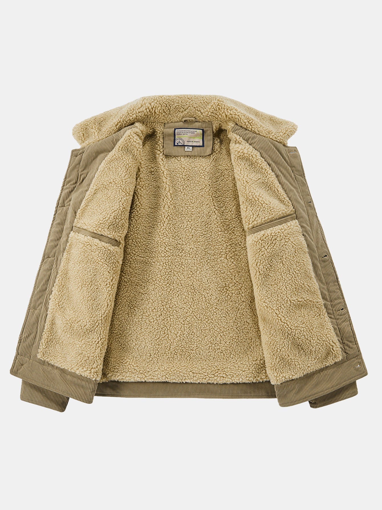 Corduroy Jacket with Teddy Fleece Interior