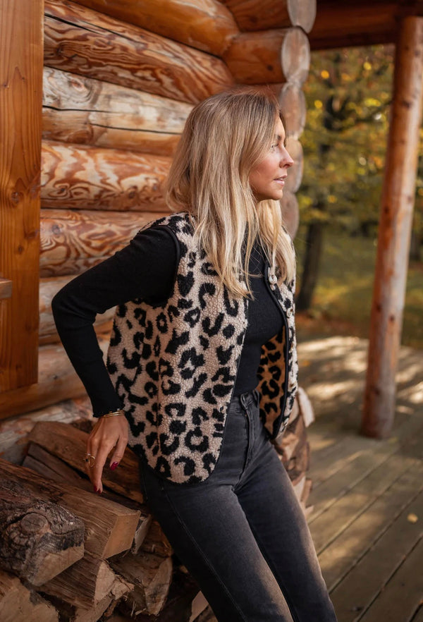 Leana | Leopard Print Vest
