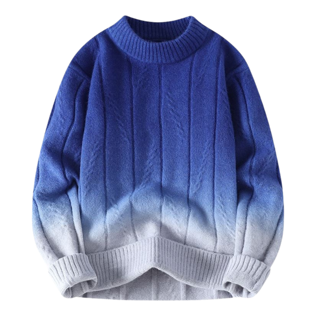 Gradient Dip-Dyed Knit Sweater