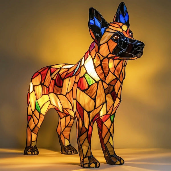 Bandit | Magical Lamp Dog in Colorful Glass