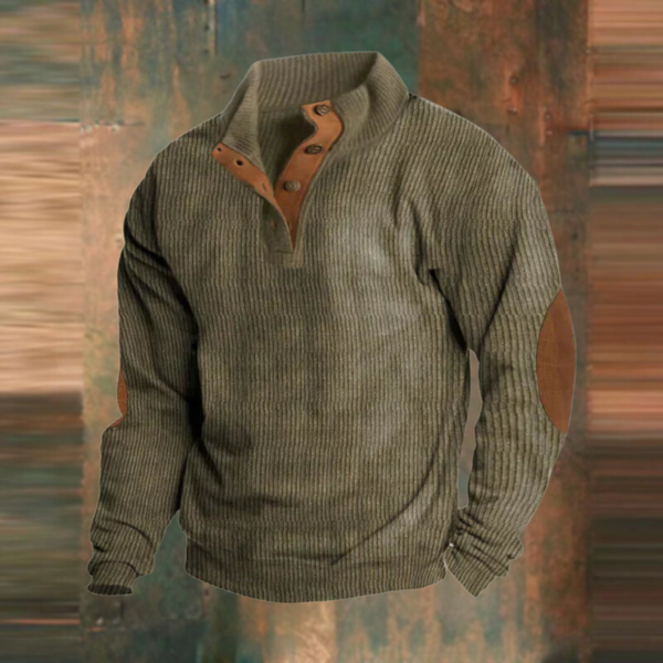 Sweater with High Collar and Long Sleeves