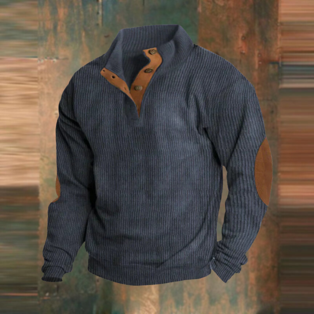 Sweater with High Collar and Long Sleeves