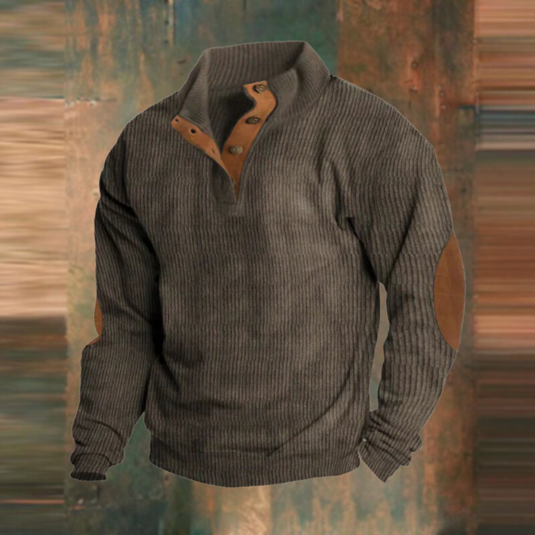 Sweater with High Collar and Long Sleeves