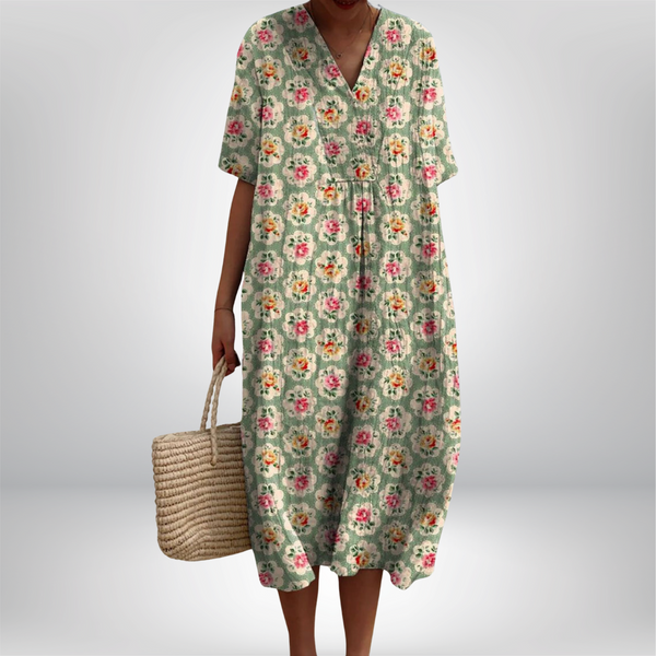 Femke | Vintage Style Dress with Floral Pattern - Limited Edition