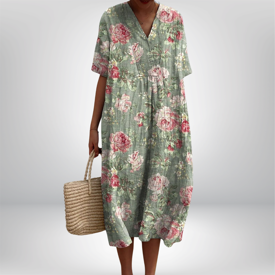 Lina | Vintage Floral Dress