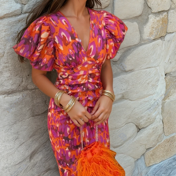 Carole | Vibrant Fiesta Dress with Spectacular Details