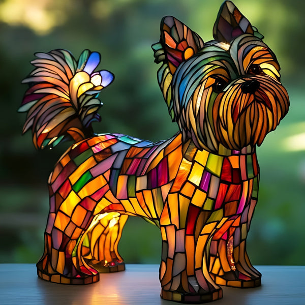 Lili | Magical Dog Lamp in Colorful Glass