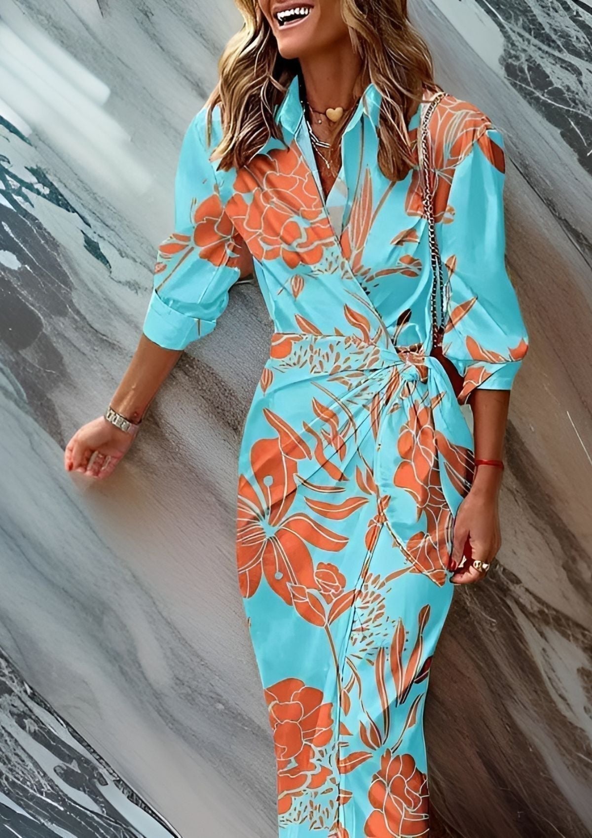 Hannah | Wrap Dress with Print