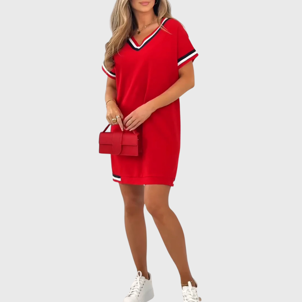Barbara | Women's Dress with Short Sleeves