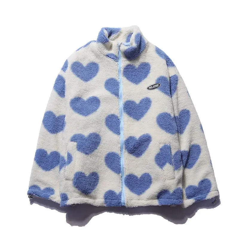 Amelia – Reversible Heart Pattern Jacket