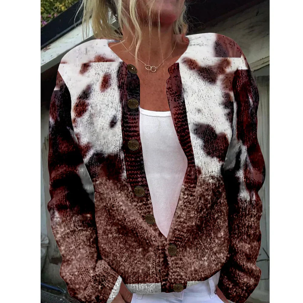 Corinne | Elegant cardigan with print