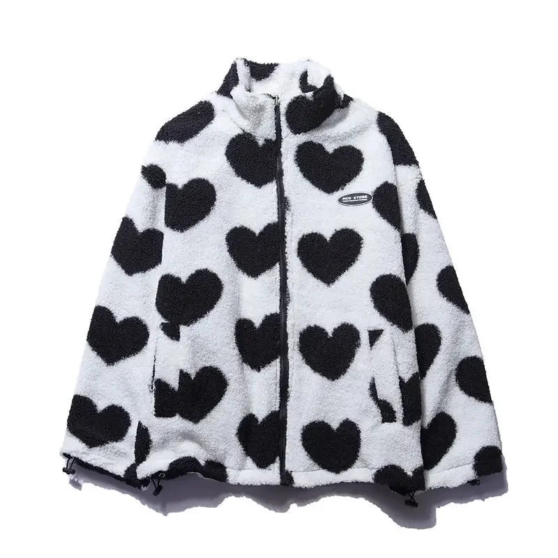 Amelia – Reversible Heart Pattern Jacket