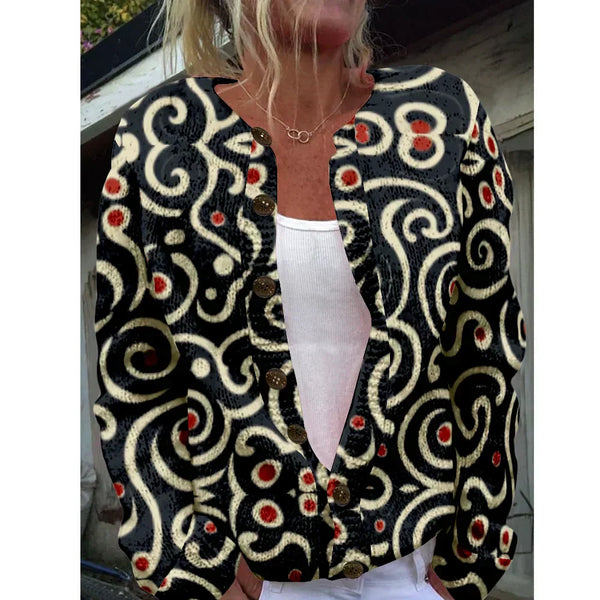 Gaby | Elegant cardigan with print