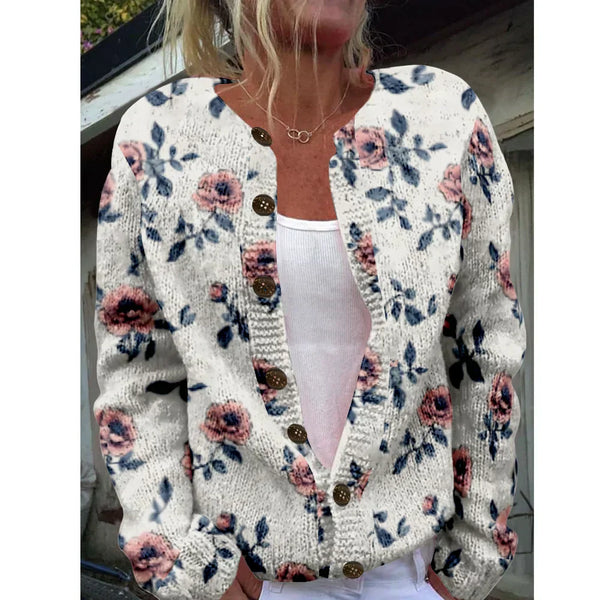 Leya | Elegant cardigan with print