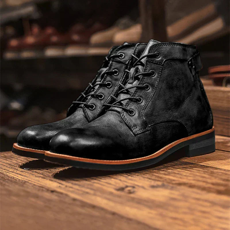 Fanum | Men's Retro Ankle Boots with Round Toe