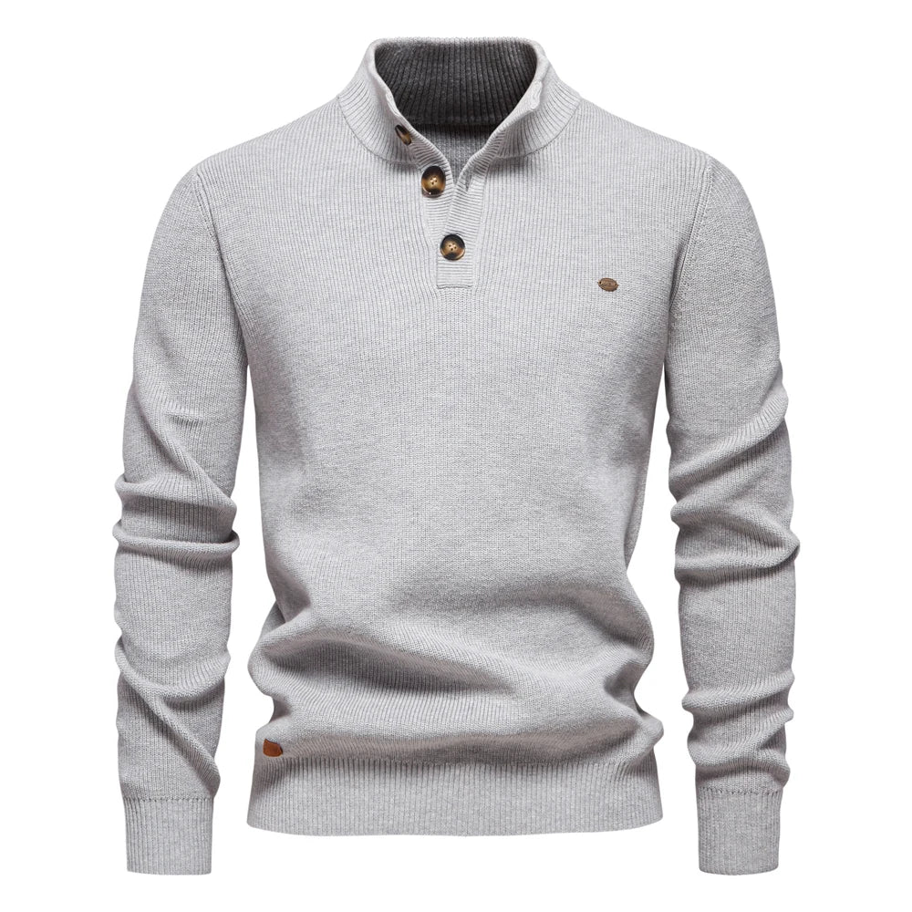 Damien™ | Elegant Sweater with High Collar