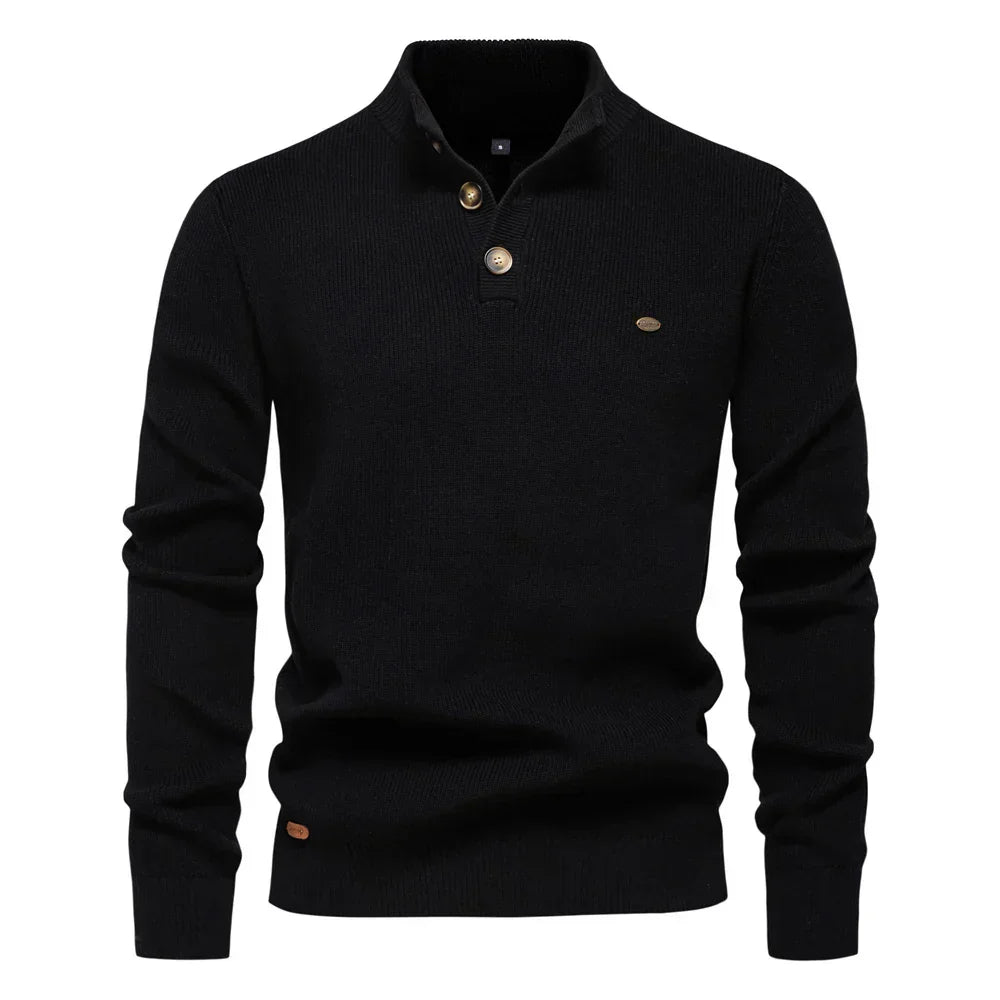 Damien™ | Elegant Sweater with High Collar