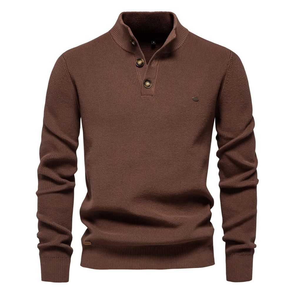 Damien™ | Elegant Sweater with High Collar