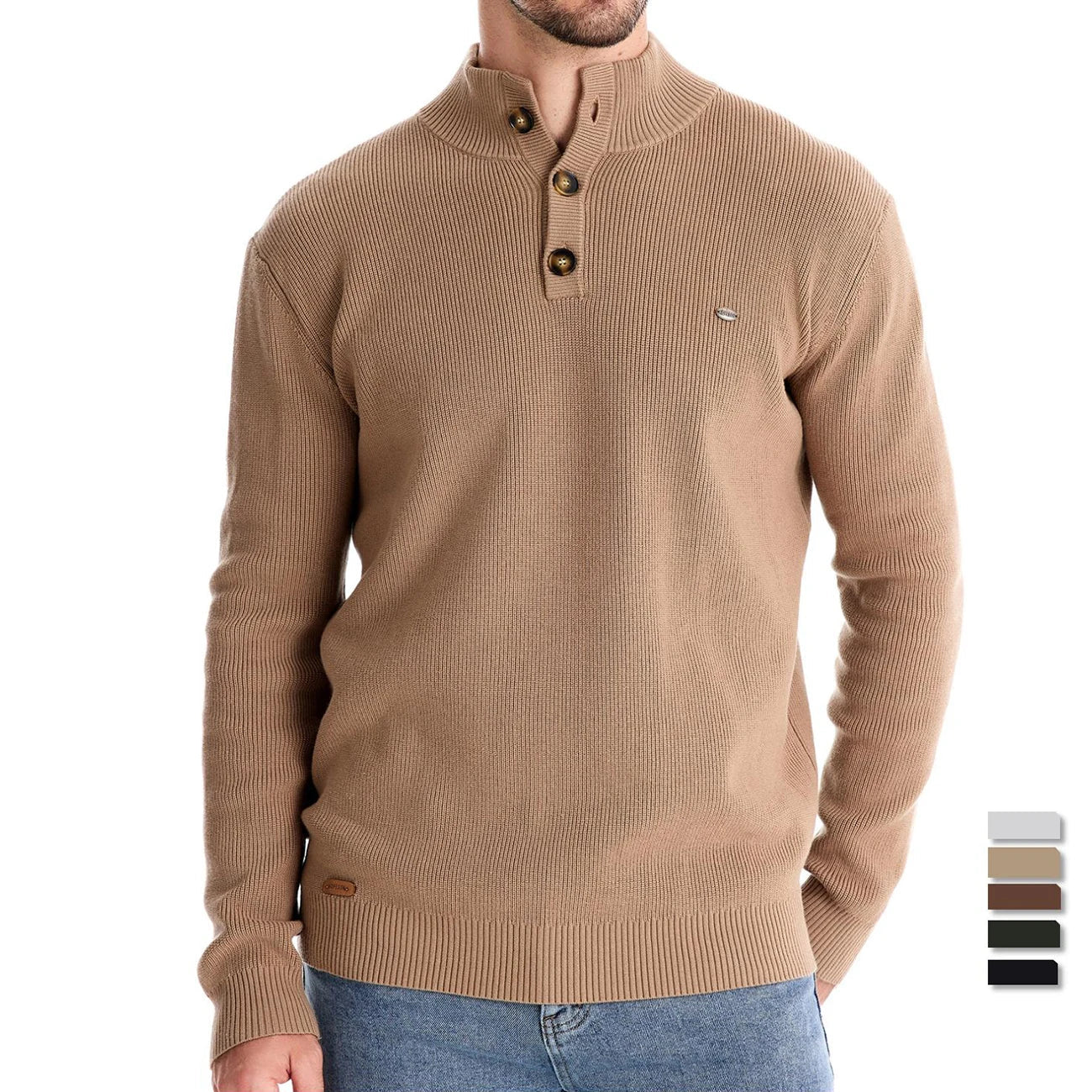 Damien™ | Elegant Sweater with High Collar