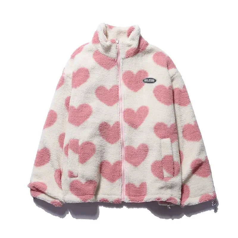 Amelia – Reversible Heart Pattern Jacket