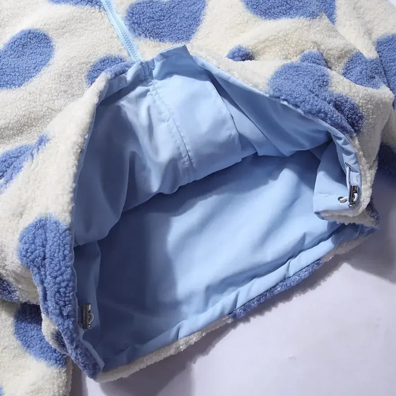 Amelia – Reversible Heart Pattern Jacket