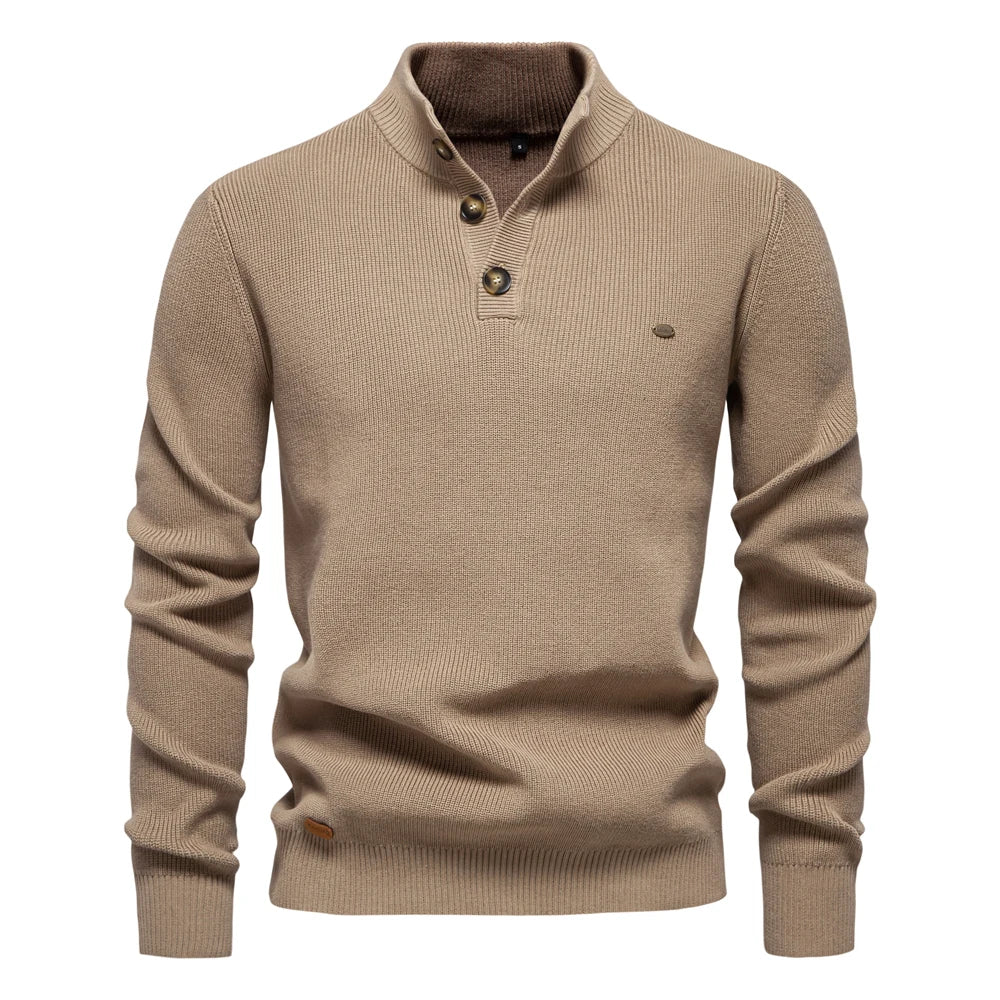 Damien™ | Elegant Sweater with High Collar