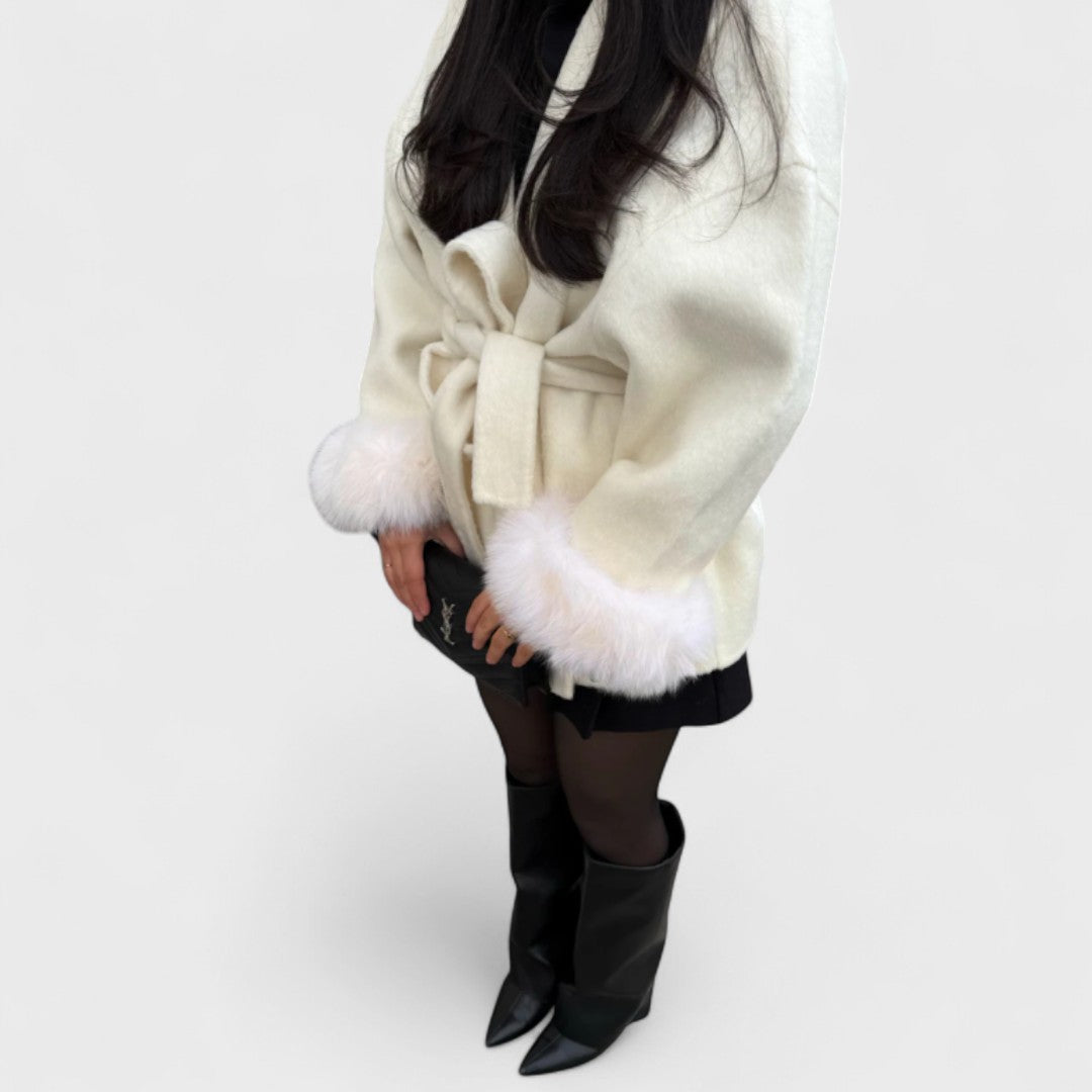 Anavelle – Elegant Winter Coat with Eco-Fur