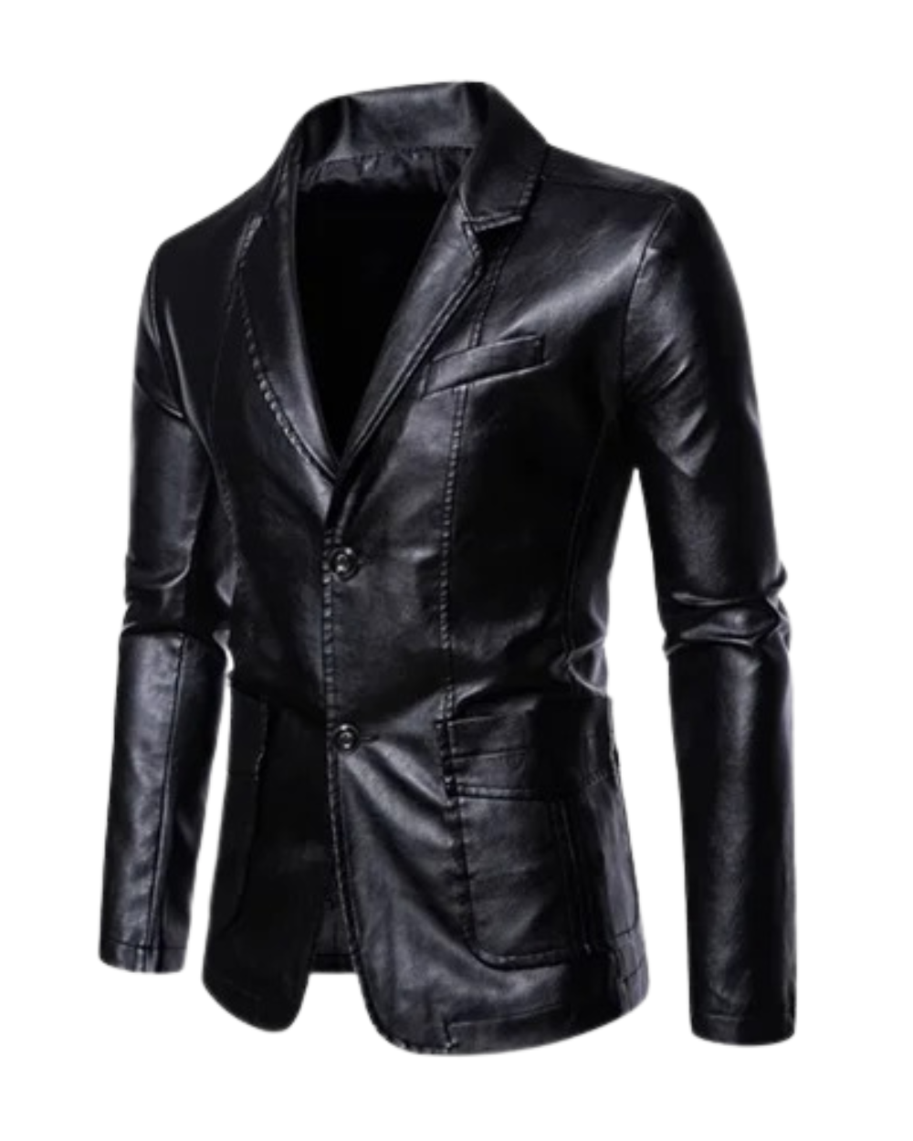 Lorienn – Leather Business Casual Jacket with Zipper