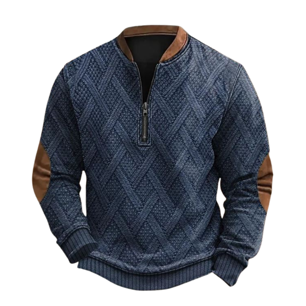 Waffle Pattern Knit Sweater