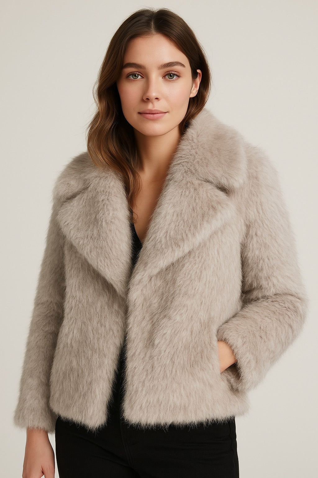 Alena | Elegant Faux Fur Jacket