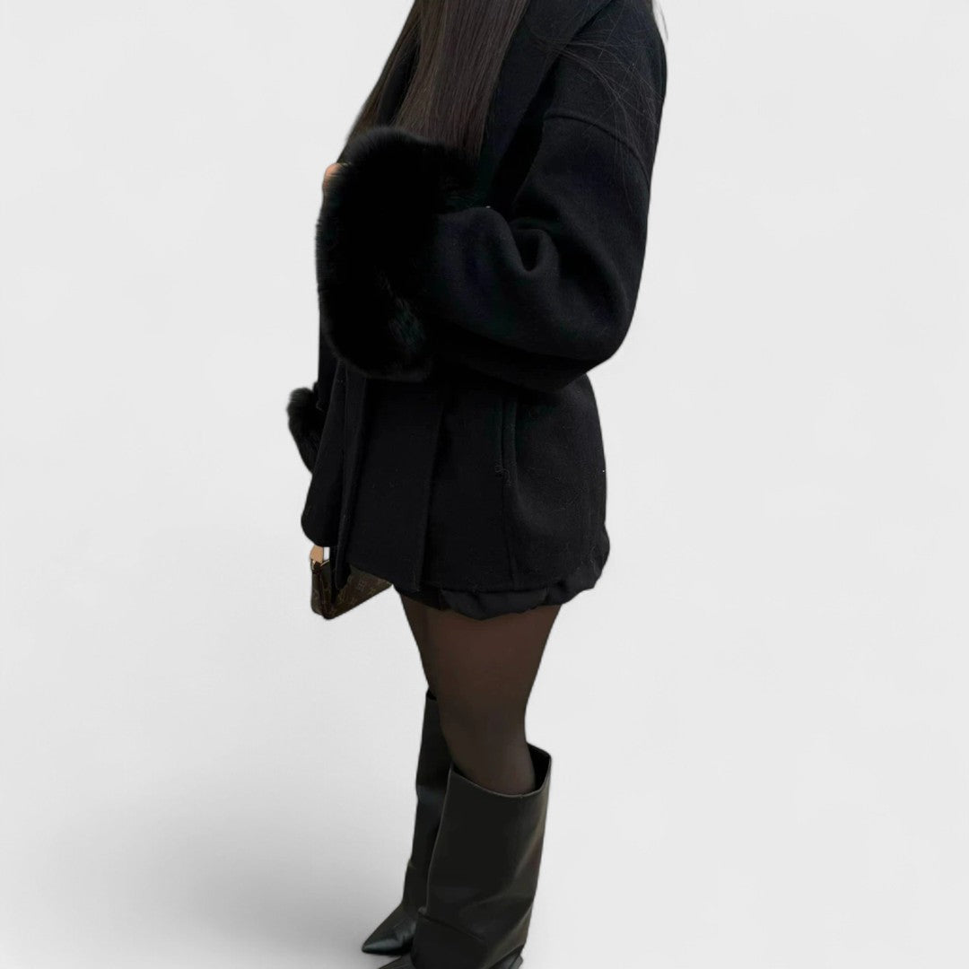 Anavelle – Elegant Winter Coat with Eco-Fur