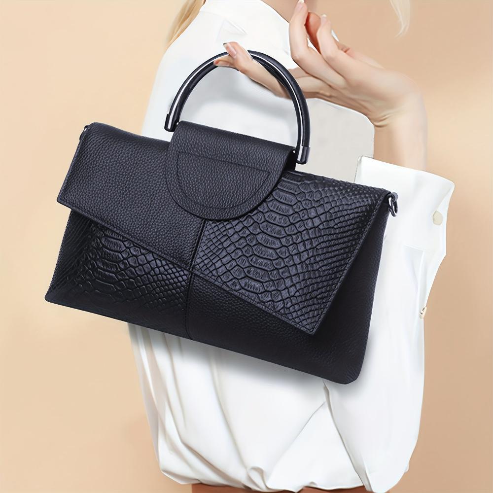 Cassandra | Crocodile Pattern Handbag
