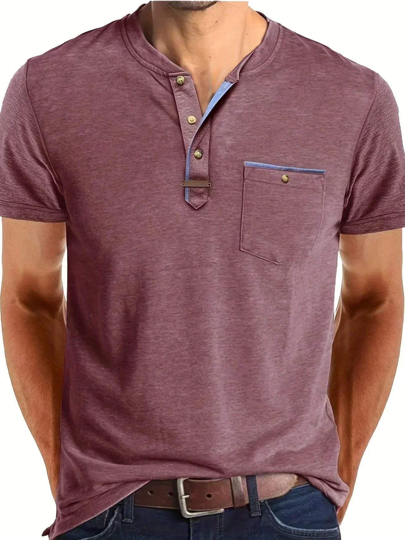 Savrani™ | Elegant T-Shirt with Round Neck and Pocket