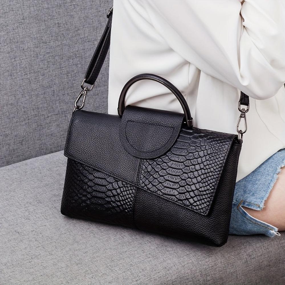 Cassandra | Crocodile Pattern Handbag