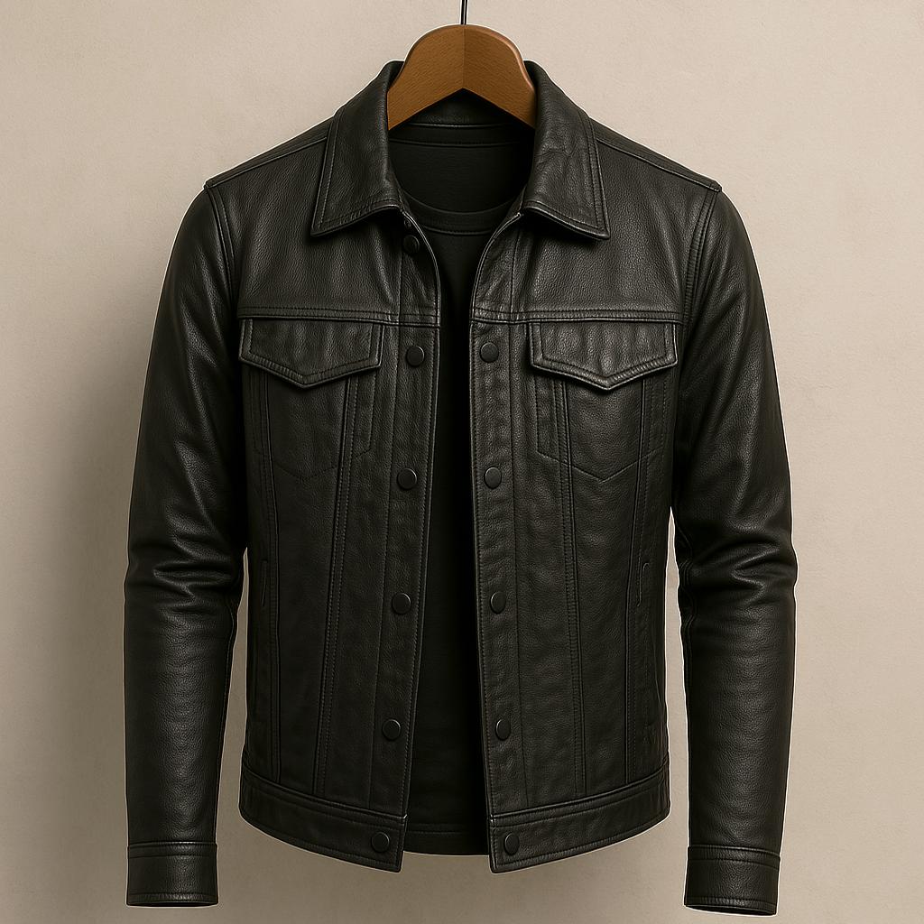 Arvien – Leather Jacket in Vintage Style