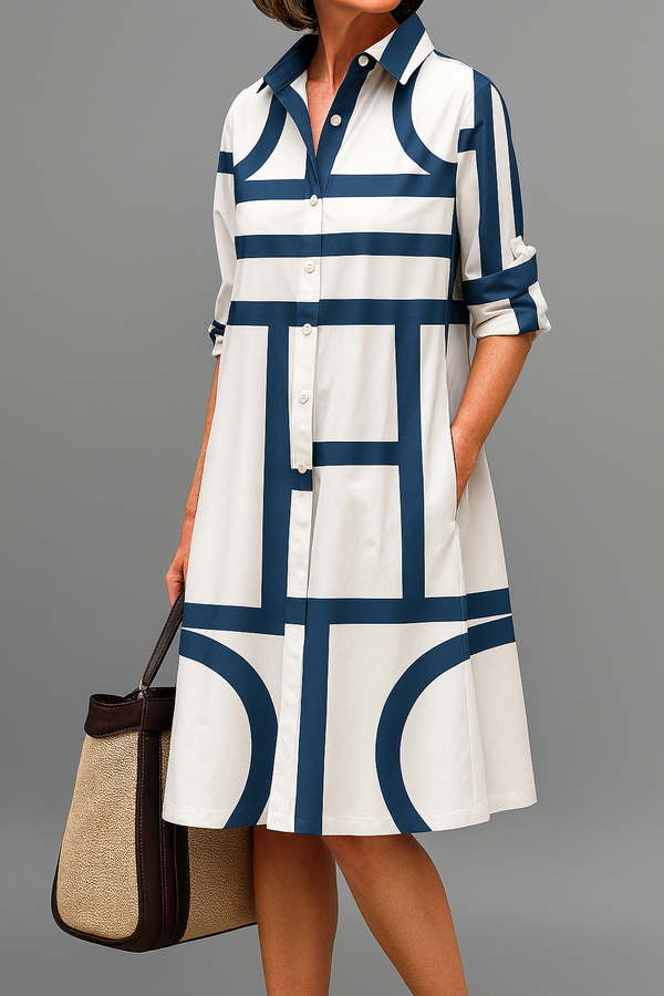Julia - Elegant Midi Dress for a Carefree Style
