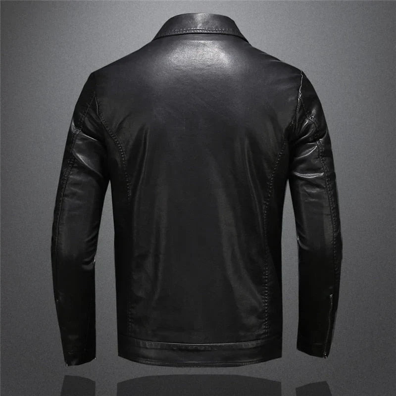 Tyvian – Leather Jacket Lined with Fleece